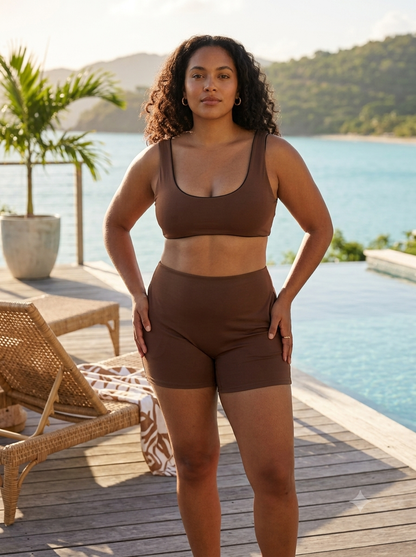 Coast Essential Swim Shorts - Cocoa 🤎